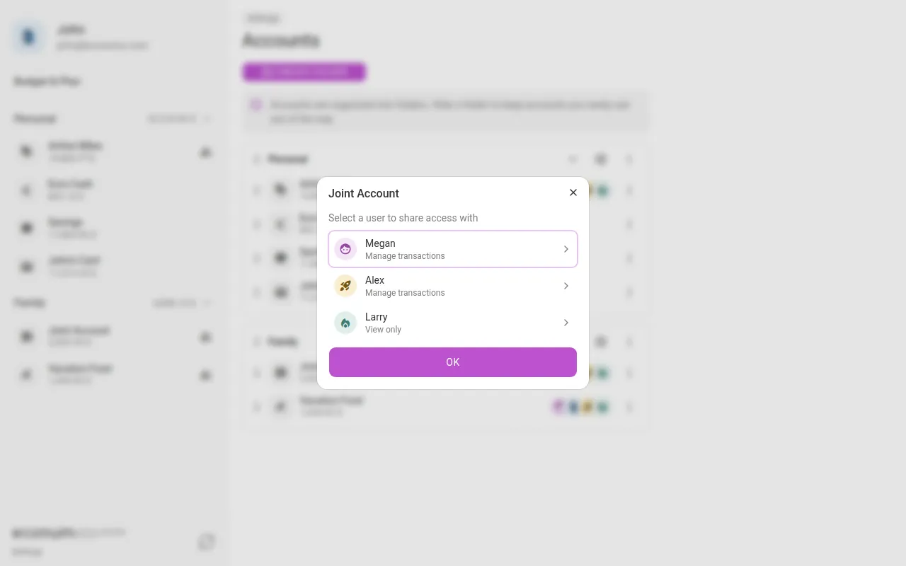 The access-control dialog (desktop)