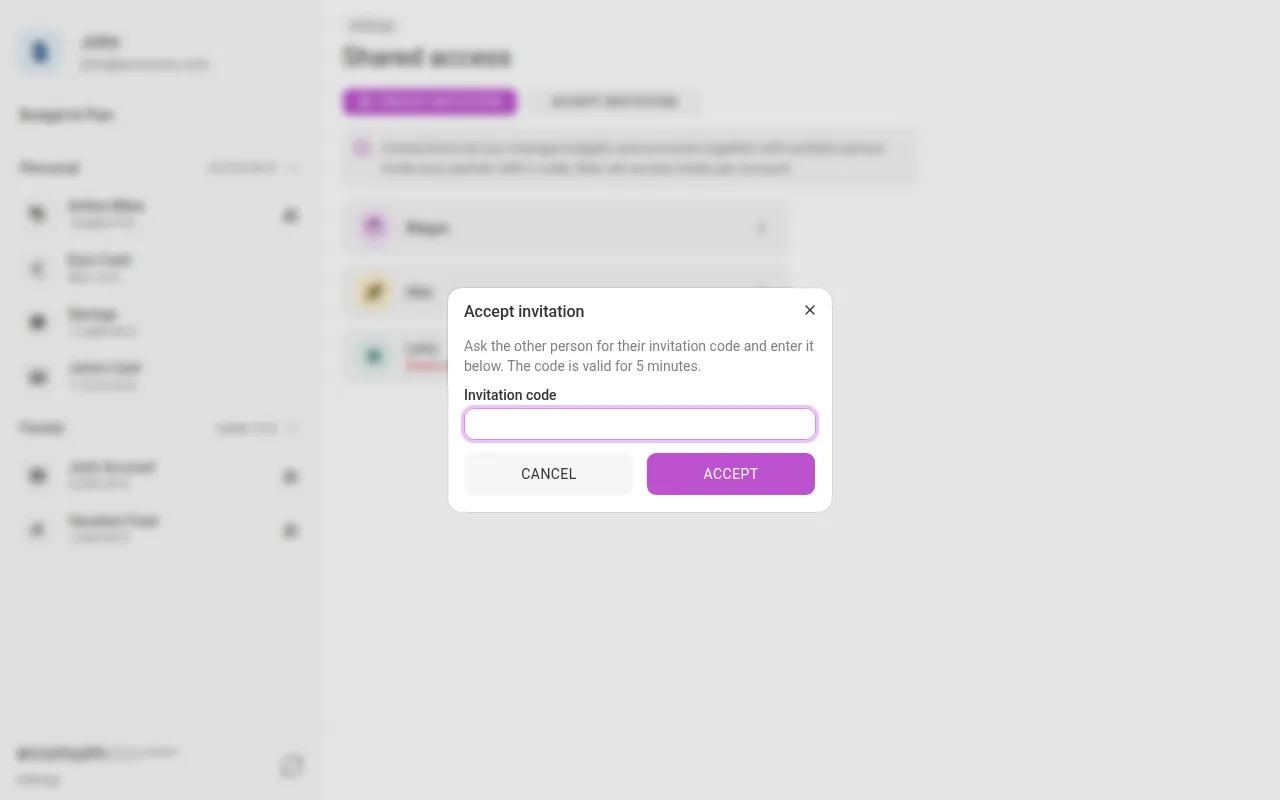 The accept-invitation dialog (desktop)