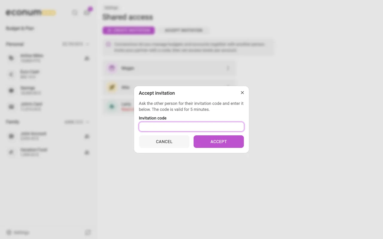 The accept-invitation dialog (desktop)