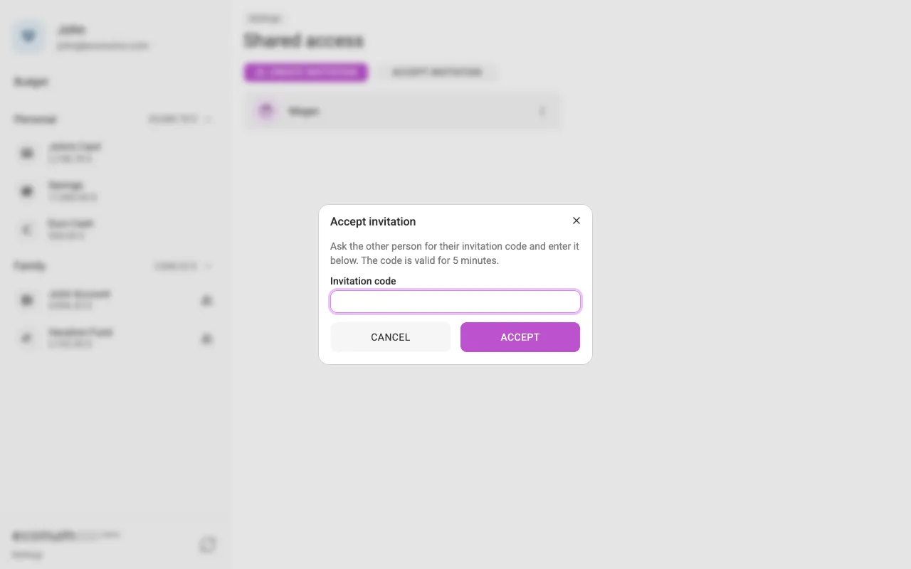 The accept-invitation dialog (desktop)