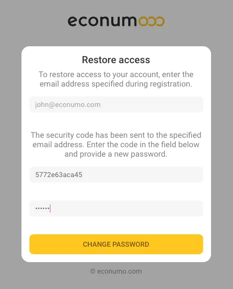 Password Recovery - step 3