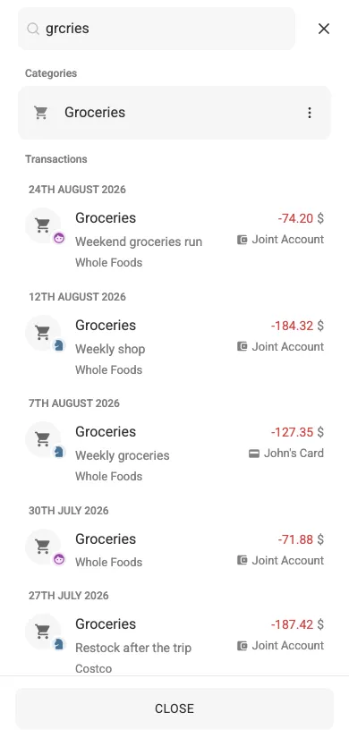Search results (mobile)