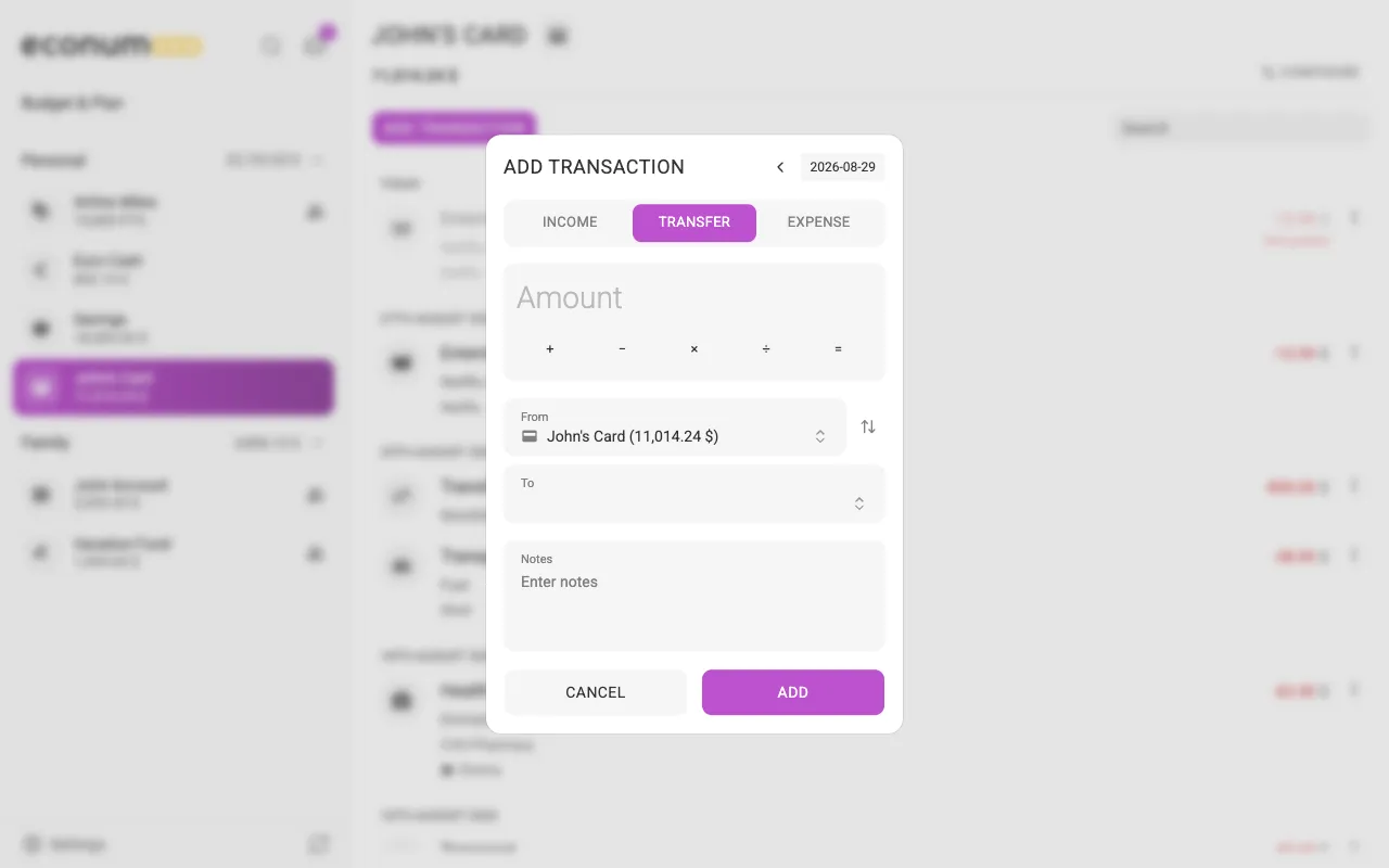 The add-transfer dialog (desktop)