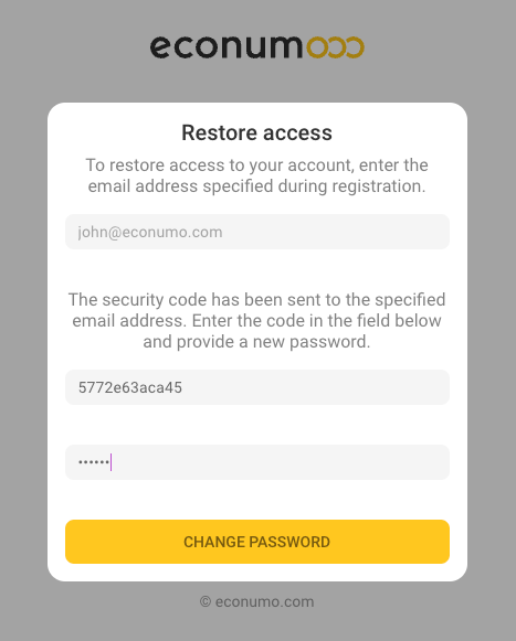 Password Recovery - step 3