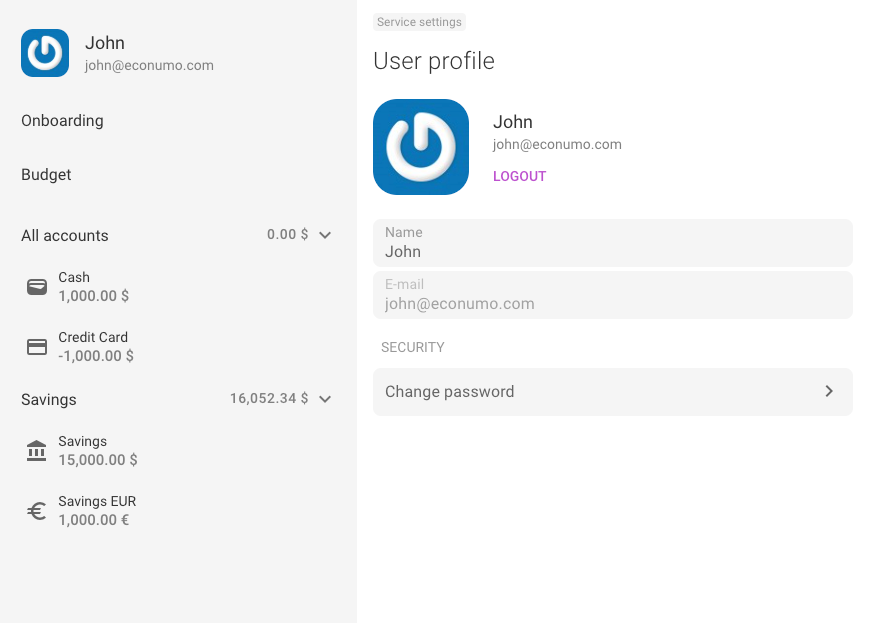 Accessing your user profile